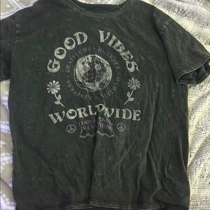 Hollister Black Cotton T-Shirt